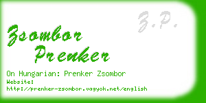 zsombor prenker business card